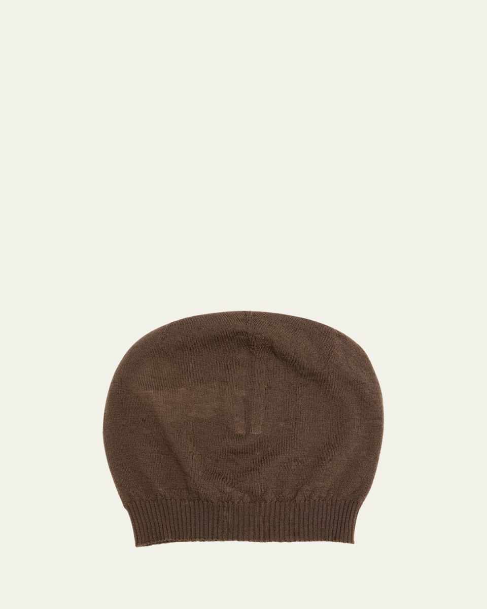 Medium Ribbed Wool Beanie Hat